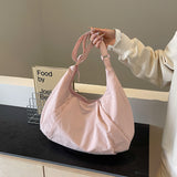 Soft Nylon Crescent Shoulder Bag – Lightweight Casual Daily Tote