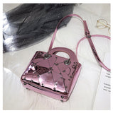 Face rivet stitching handbag