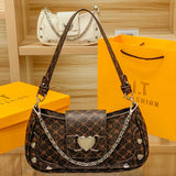 Fashion Colorful Shoulder Bags – Heart & Chain Design | Boutique Real Shots