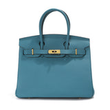 Premium Custom Color Tote Handbag – Inspired by Birkin Style (30+ Colors Available)