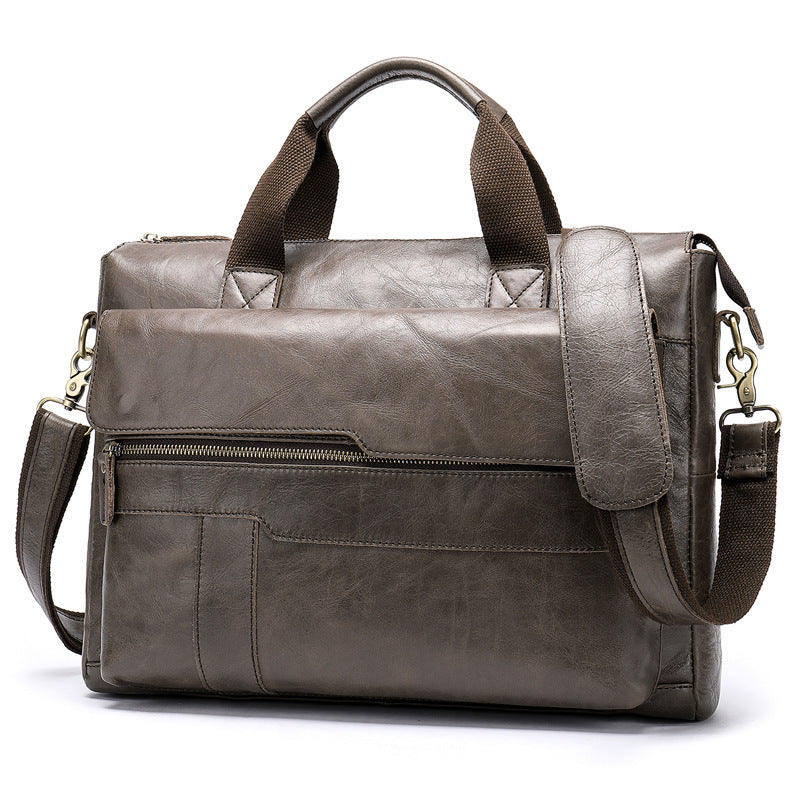 Men's computer bag cowhide