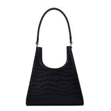 Triangle Alligator Embossed handbag