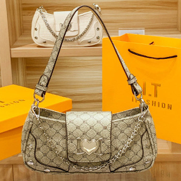 Fashion Colorful Shoulder Bags – Heart & Chain Design | Boutique Real Shots