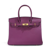 Premium Custom Color Tote Handbag – Inspired by Birkin Style (30+ Colors Available)