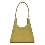 Triangle Alligator Embossed handbag