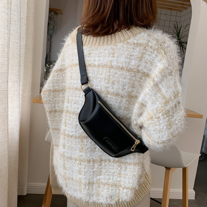 Pure Color Simple Ladies Waist Bag Chest Bag