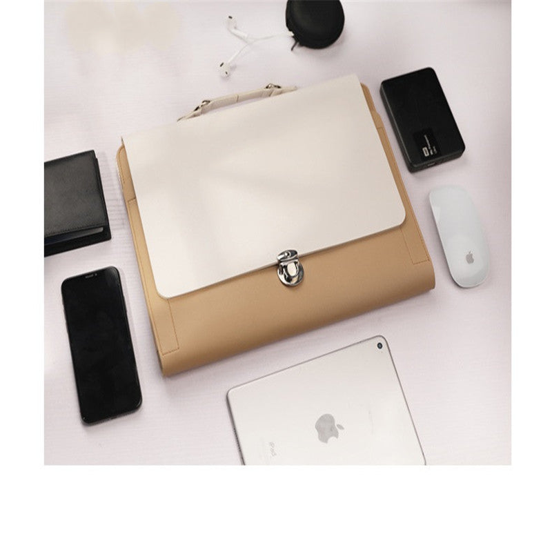 Portable pu computer bag