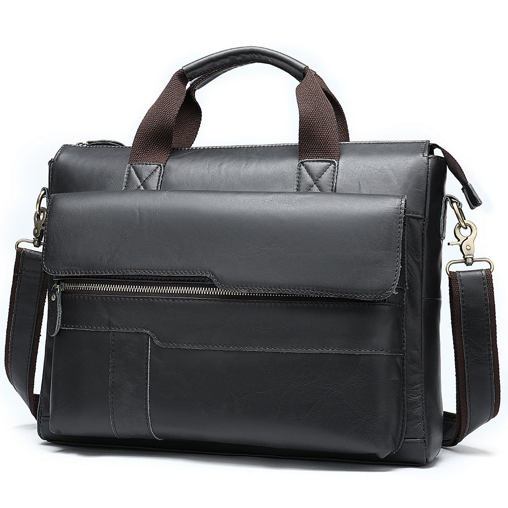 Men's computer bag cowhide