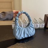 Ruched Soft Handle Shoulder Bag – Trendy Puff Cloud Pouch