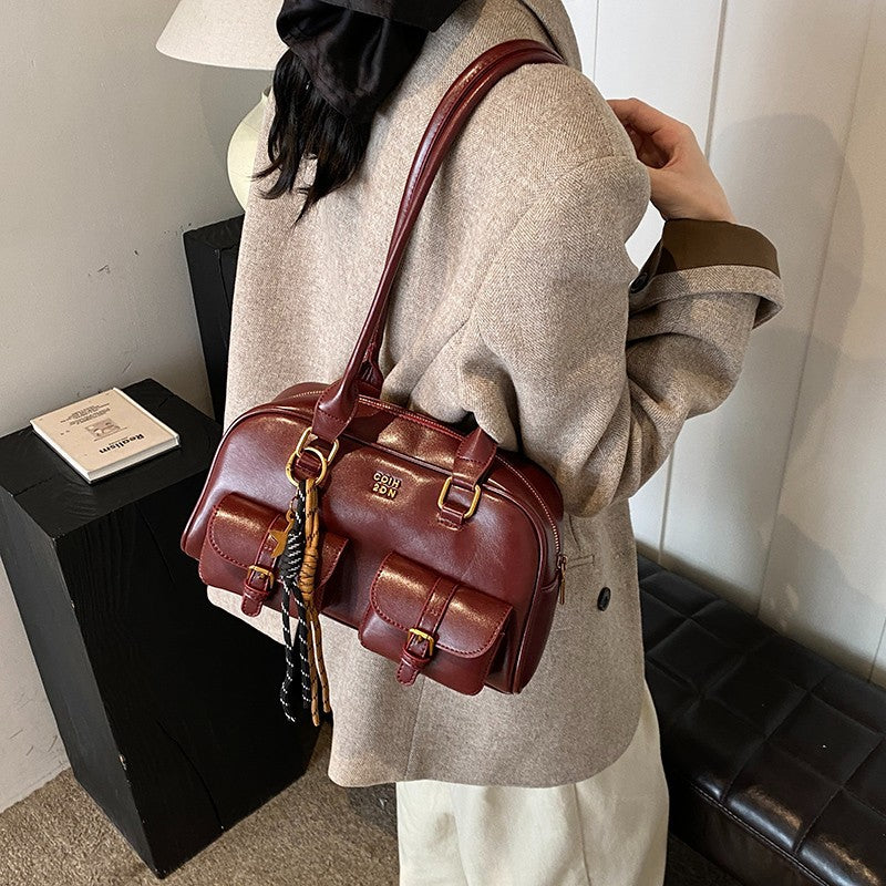 New Boston Pillow Bag | Fall Vintage Melard Niche Shoulder Bag | Bowling Style Women's Backpack