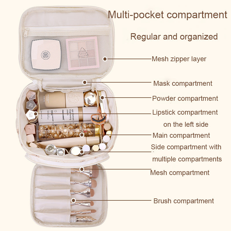 Cute Magical Makeup Bag – Large-Capacity Travel Cosmetic Organizer with Compartments