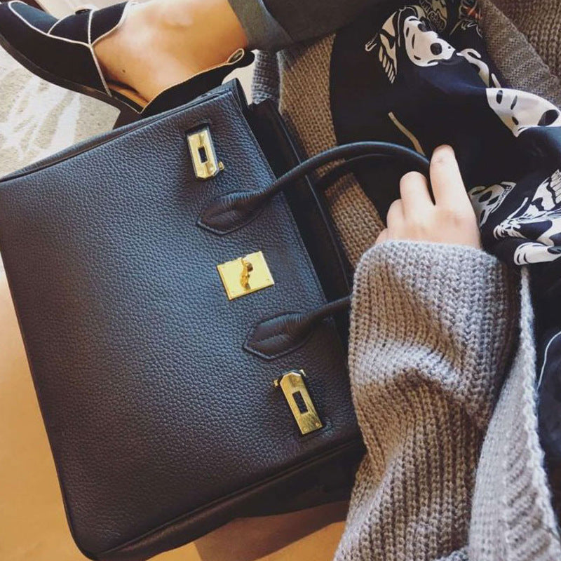 Premium Custom Color Tote Handbag – Inspired by Birkin Style (30+ Colors Available)