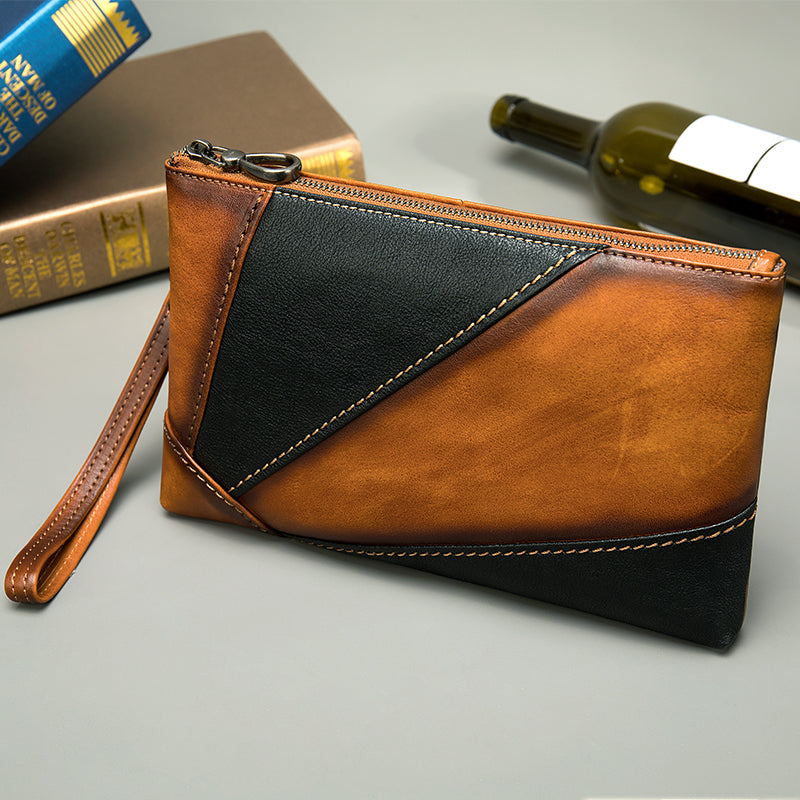 Retro Style Men's Handbag – Elegant Stitching, Timeless Charm!