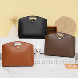 Minimalist Metal Handle Tote – Elegant Business Handbag