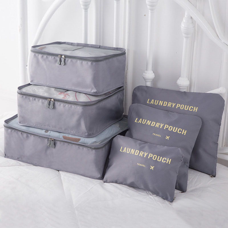 6-Piece Travel Packing Cubes Set – Navy Blue Organizer Bags