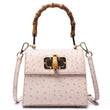 Trapezoid bamboo handbag