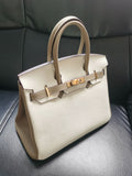 Premium Custom Color Tote Handbag – Inspired by Birkin Style (30+ Colors Available)
