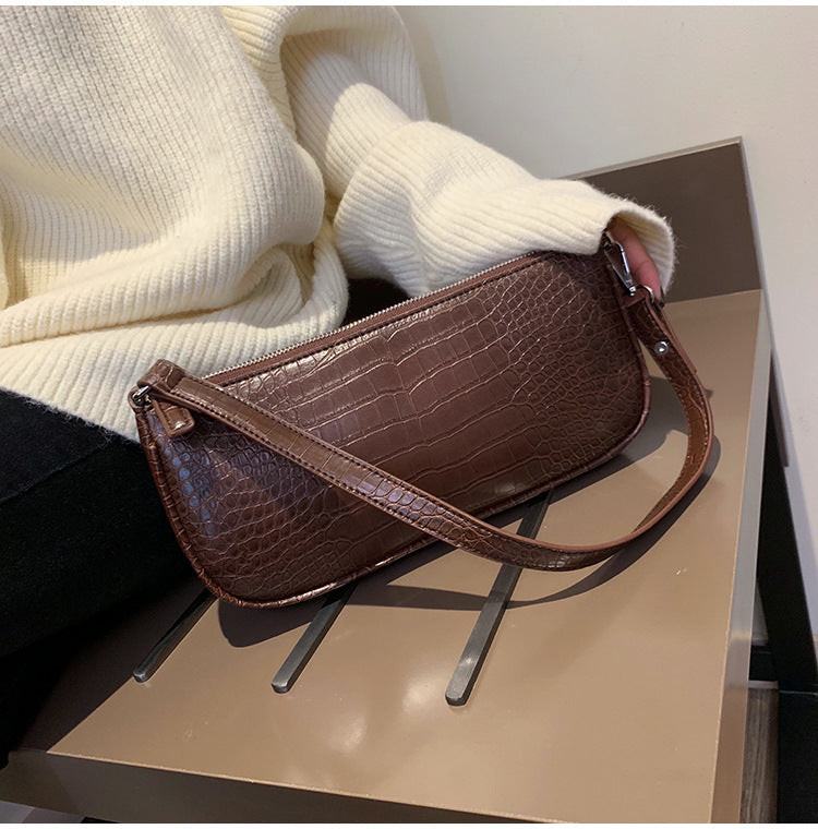 Stone pattern art handbag