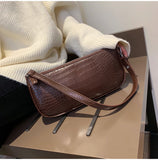 Stone pattern art handbag