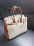 Premium Custom Color Tote Handbag – Inspired by Birkin Style (30+ Colors Available)
