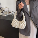 Ruched Soft Handle Shoulder Bag – Trendy Puff Cloud Pouch
