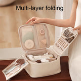 3-in-1 Makeup Organizer Set – Toiletry Bag, Brush Pad & Skincare Case