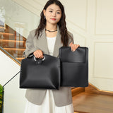 Minimalist Metal Handle Tote – Elegant Business Handbag