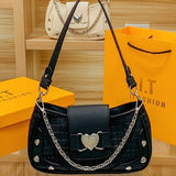 Fashion Colorful Shoulder Bags – Heart & Chain Design | Boutique Real Shots