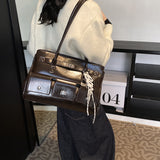 Vintage Leather Tote Bag – Elegant, Spacious & Office-Ready