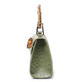 Trapezoid bamboo handbag