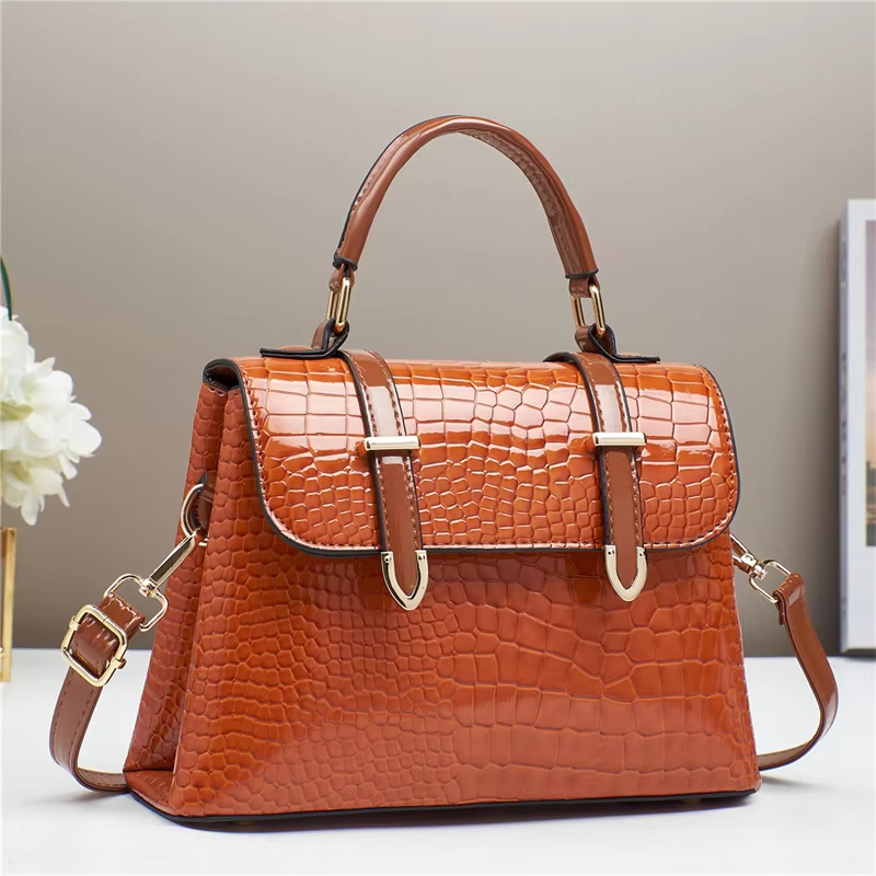 Shine Bright! Gold Croc-Pattern Handbag – Luxe Style, Bold Statement