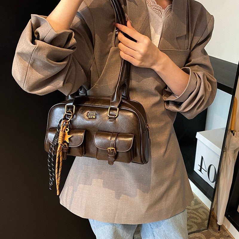 New Boston Pillow Bag | Fall Vintage Melard Niche Shoulder Bag | Bowling Style Women's Backpack