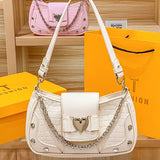 Fashion Colorful Shoulder Bags – Heart & Chain Design | Boutique Real Shots