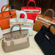 Premium Custom Color Tote Handbag – Inspired by Birkin Style (30+ Colors Available)