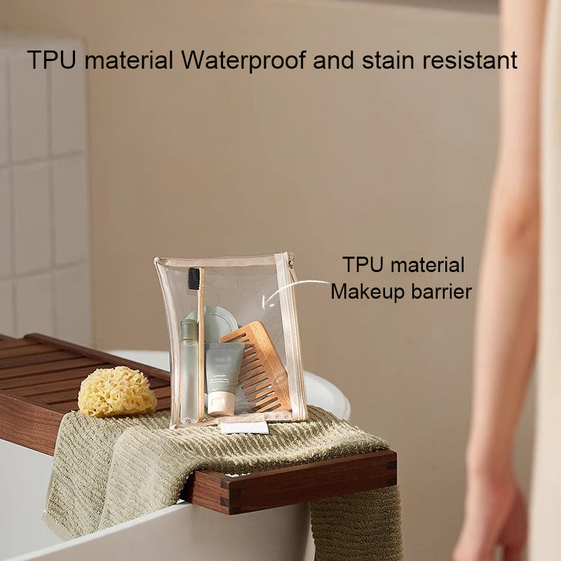 3-in-1 Makeup Organizer Set – Toiletry Bag, Brush Pad & Skincare Case