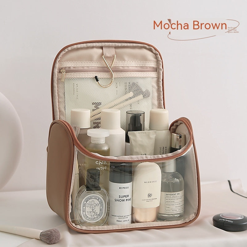 PVC Portable Makeup Transparent Bag Large Capacity Hanging Wash