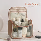 PVC Portable Makeup Transparent Bag Large Capacity Hanging Wash