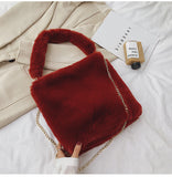 Plush women bag handbag