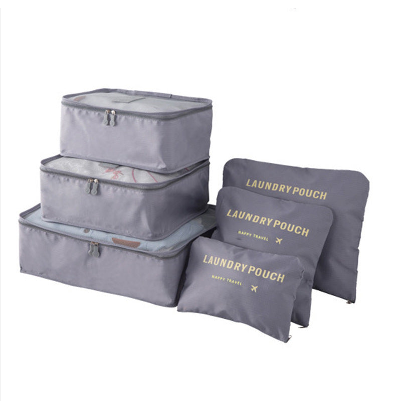 6-Piece Travel Packing Cubes Set – Navy Blue Organizer Bags