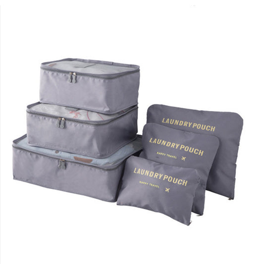 6-Piece Travel Packing Cubes Set – Navy Blue Organizer Bags