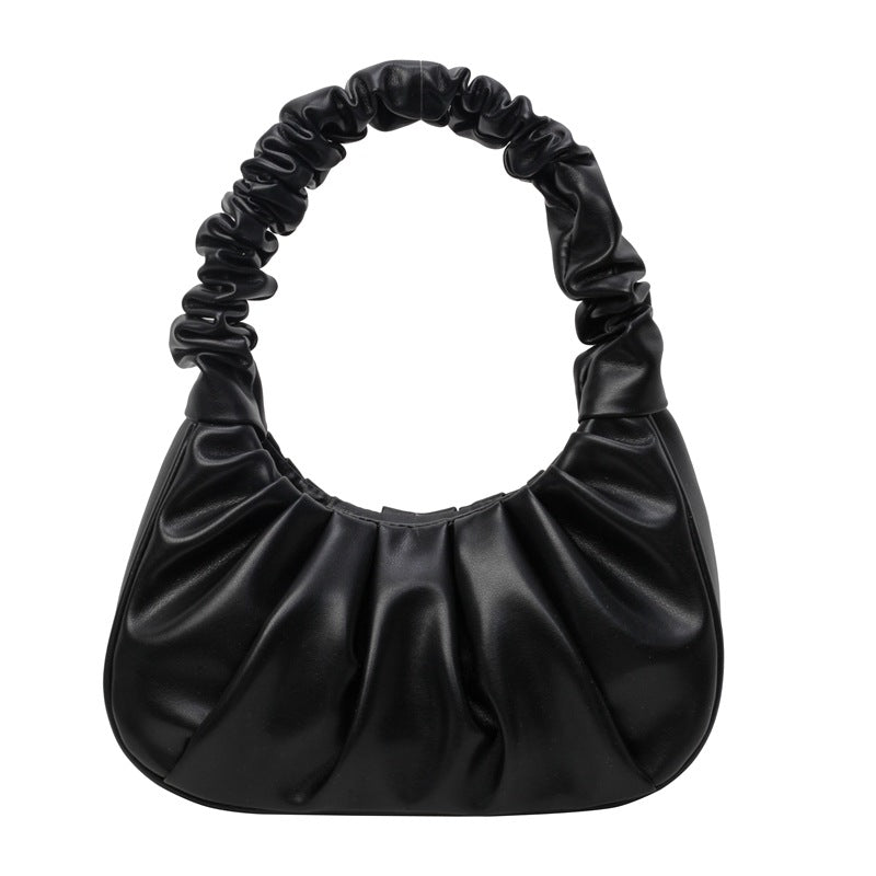 Ruched Soft Handle Shoulder Bag – Trendy Puff Cloud Pouch