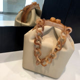 Women's bag acrylic clip tide bucket bag