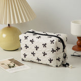 Bow Cosmetic Bag Large Capacity Hand Holding Clutch Wash