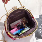 Patent leather shiny handbag