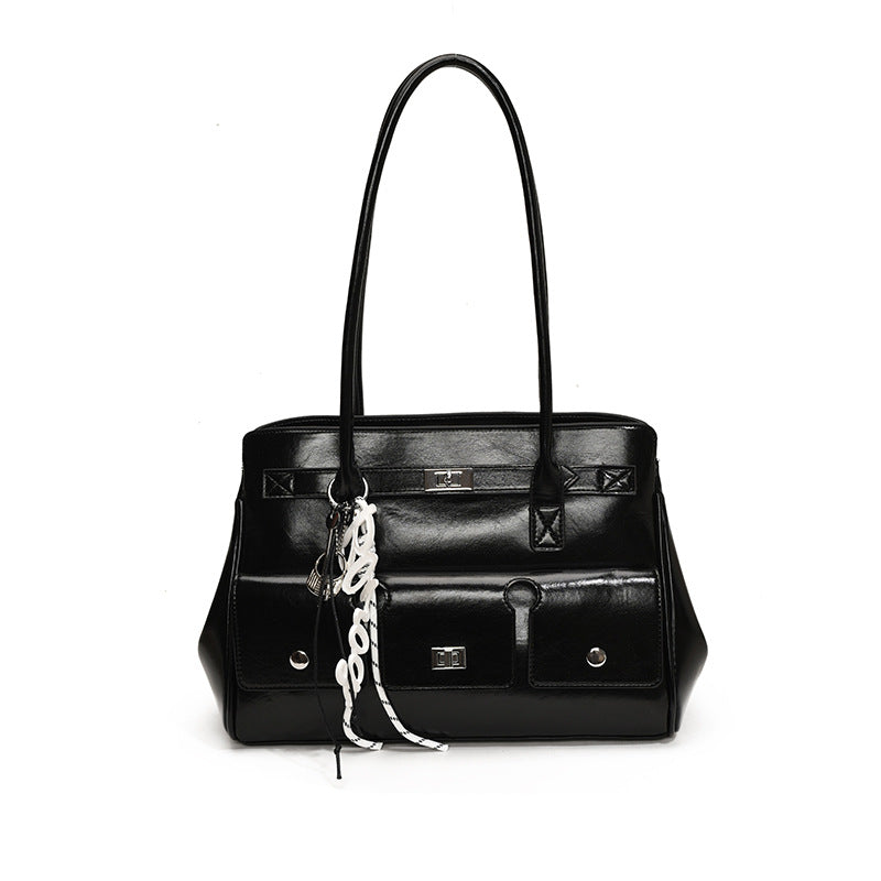 Vintage Leather Tote Bag – Elegant, Spacious & Office-Ready