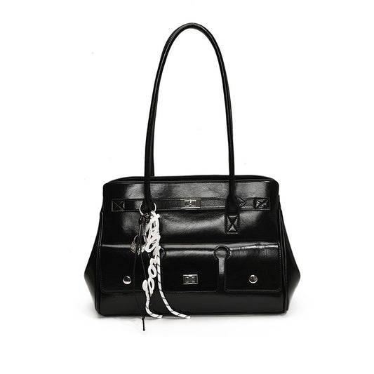 Vintage Leather Tote Bag – Elegant, Spacious & Office-Ready