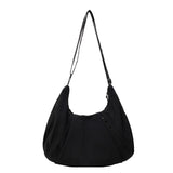 Soft Nylon Crescent Shoulder Bag – Lightweight Casual Daily Tote
