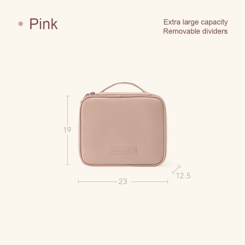 3-in-1 Makeup Organizer Set – Toiletry Bag, Brush Pad & Skincare Case