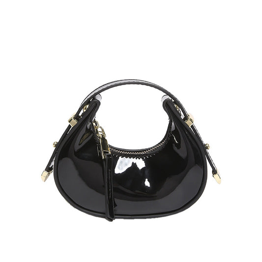 Mini Glossy Shoulder Bag – Y2K Style Patent Leather Purse