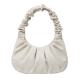 Ruched Soft Handle Shoulder Bag – Trendy Puff Cloud Pouch